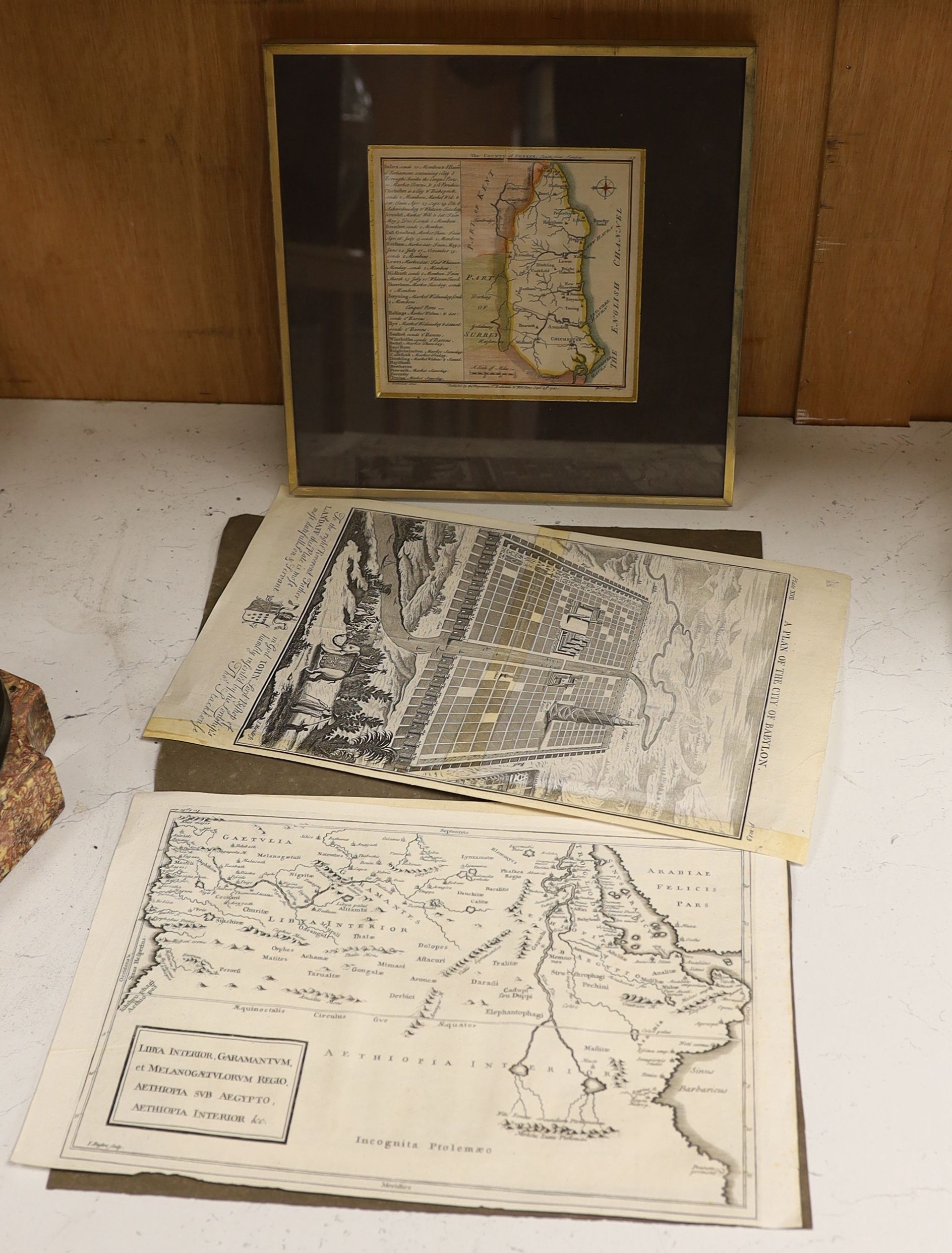 A small group of assorted maps